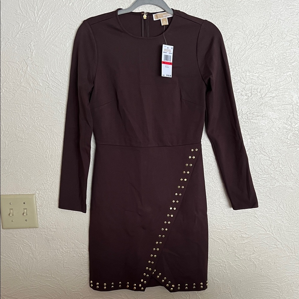 Michael Kors Studded Dark Brown Dress